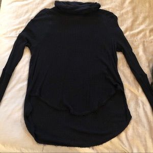 Free people turtleneck waffle top